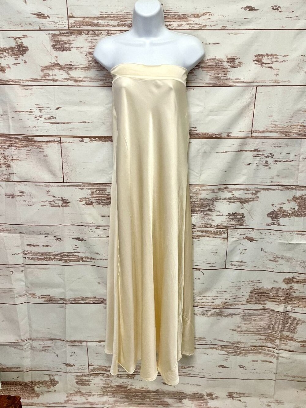 L'Agence Silk Strapless Slip Dress